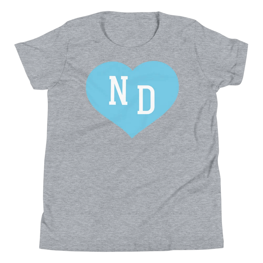 ND Heart Blue Unisex Youth T-shirt product image (1)