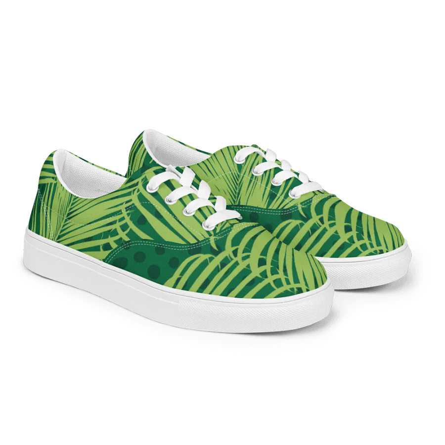 Tropical Leaf Lace-Up Canvas Shoes product image (3)