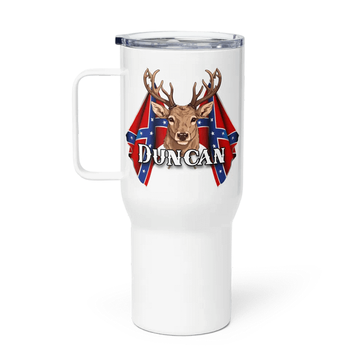 "Duncan" Rebel Redneck Deer - Travel Mug w/ Handle product image (1)
