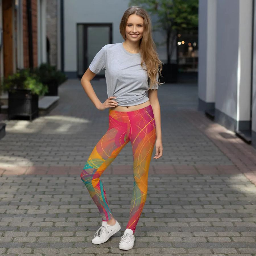 Vibrant Spiral Dreams Leggings product image (7)