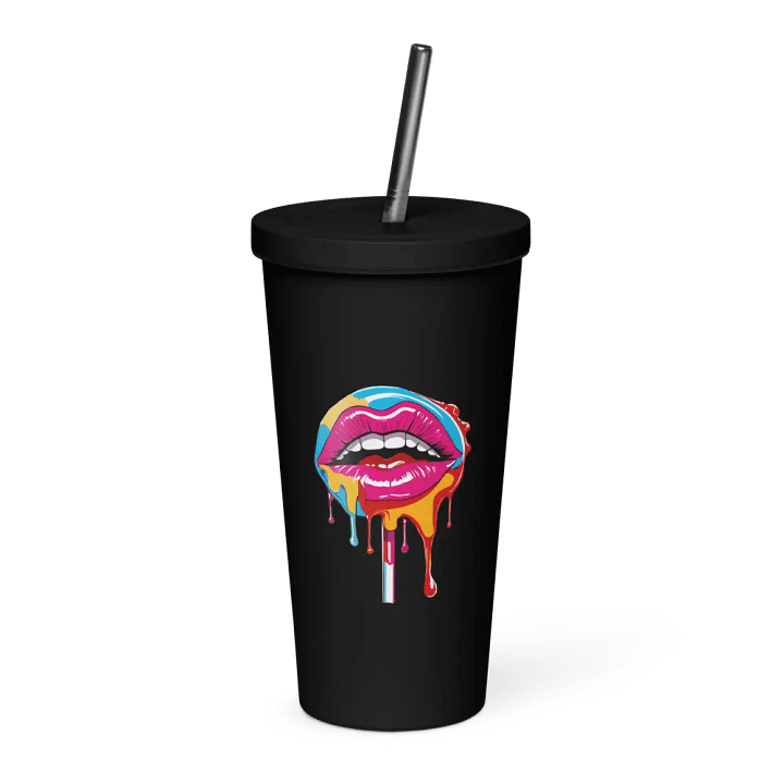 MOLLIPOP INSULATED TUMBLER WITH STRAW product image (1)