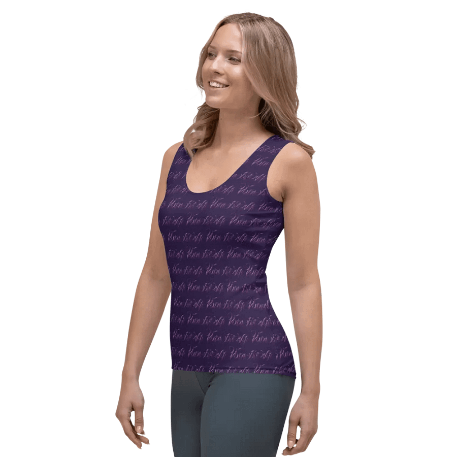 Purple Passion Vixen Hotwife Print Fitted Tank Top product image (3)