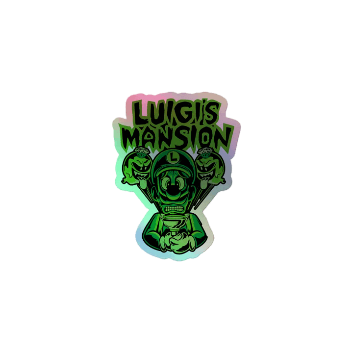 Luigi mansion holo sticker product image (1)