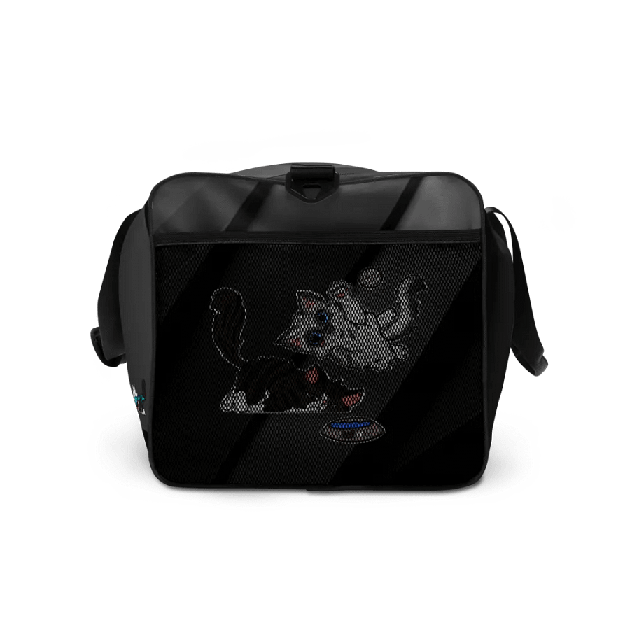 Black/Grey Steel look All-Over Print Duffle Bag : Luigi & Ariel Logo product image (5)