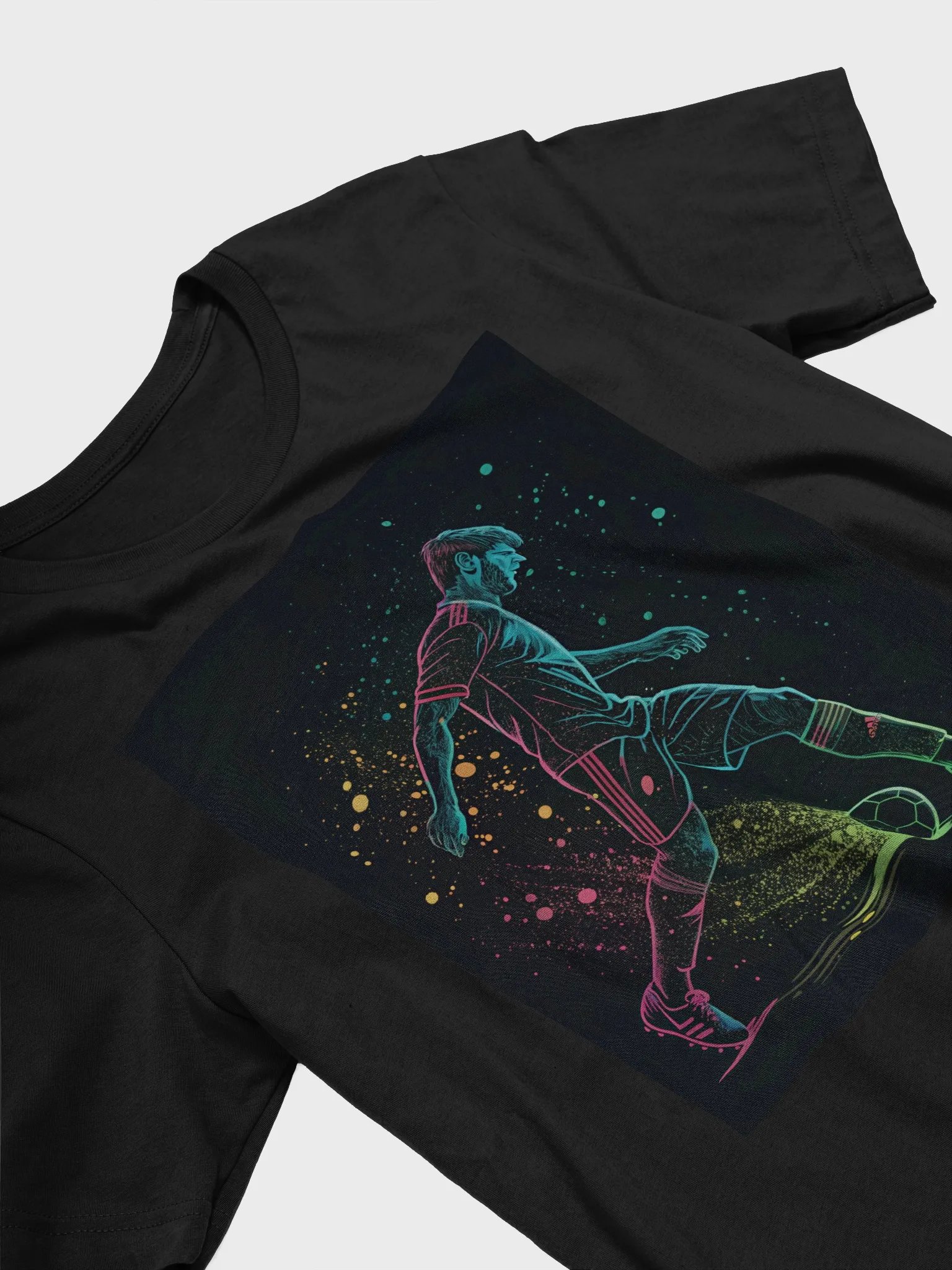 Neon Motion Soccer Player T-Shirt product image (24)