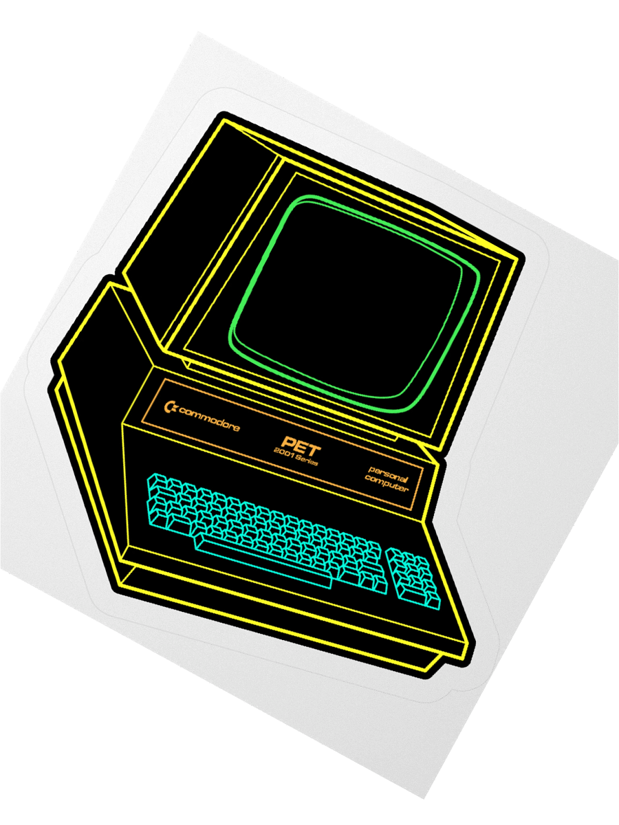Commodore PET Computer Line Art Sticker product image (6)