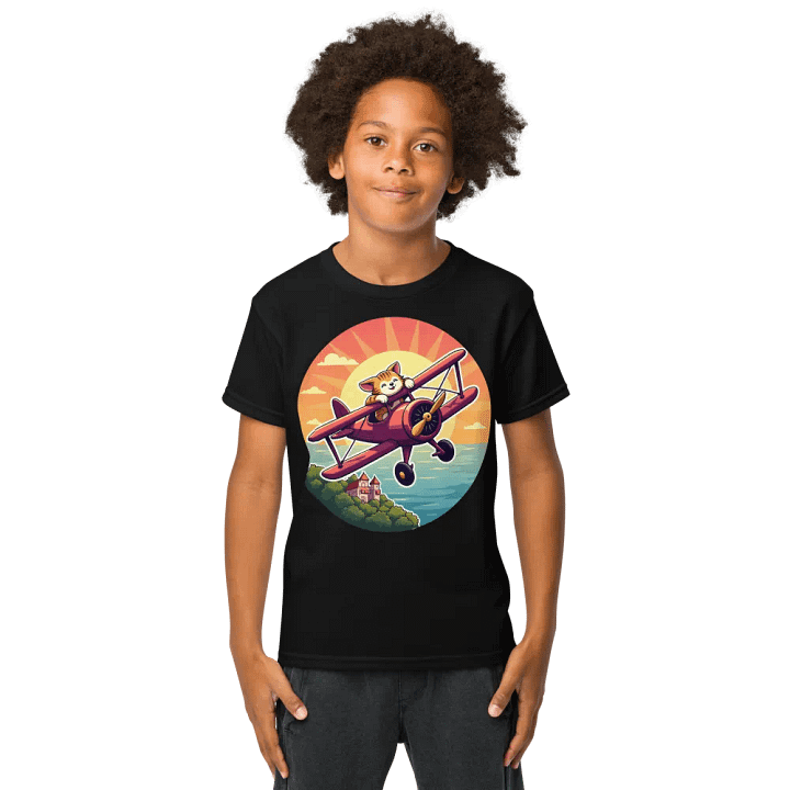 Whimsical Cat Adventure Youth Tee product image (10)