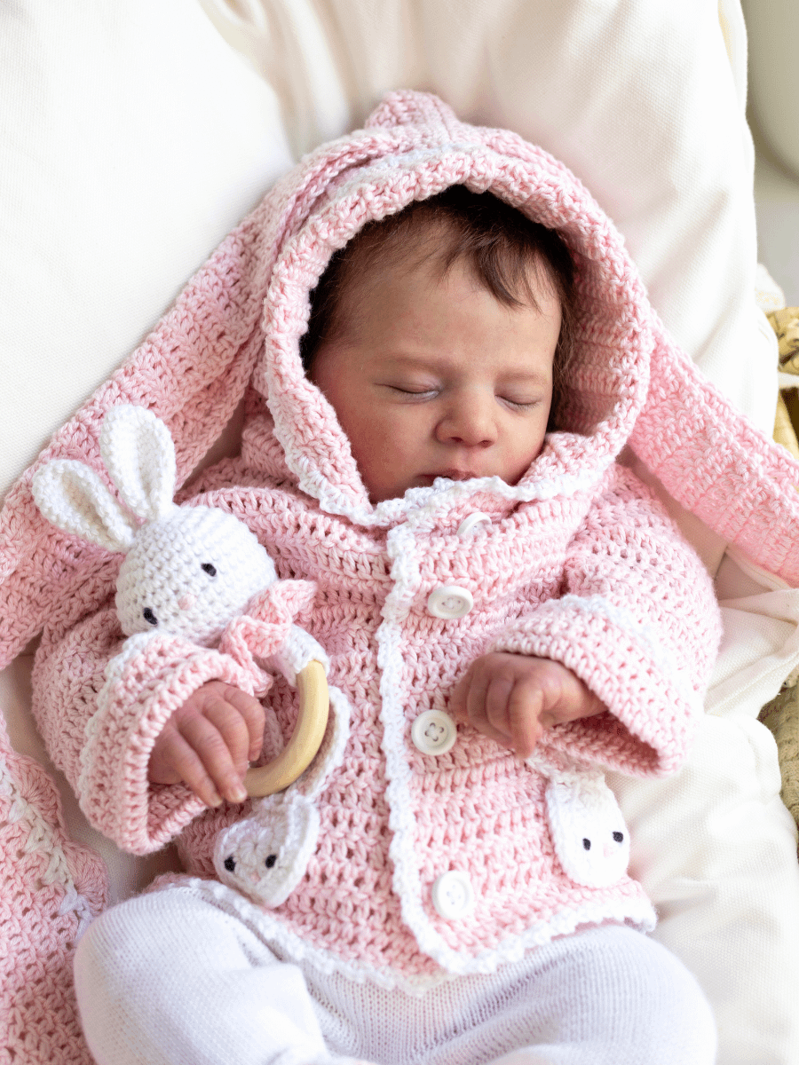 Crochet Pattern: Bunny Baby Hoodie product image (1)