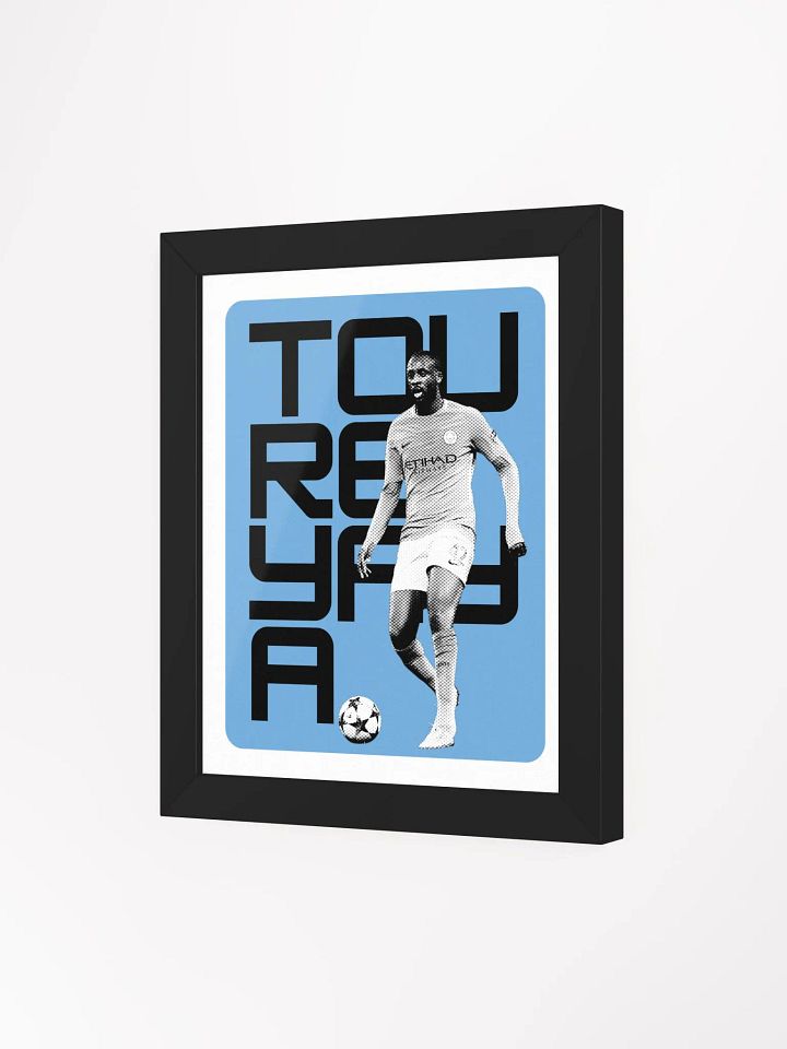 Yaya Touré BW Manchester City Name Art Framed Print product image (2)