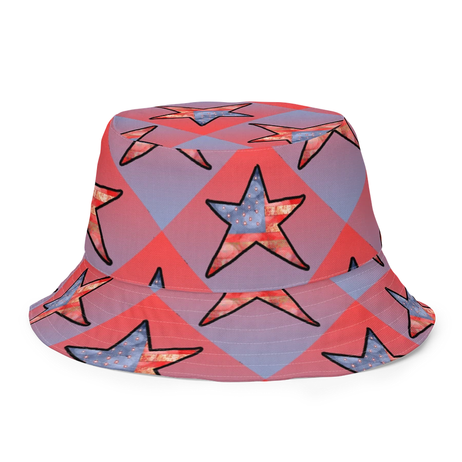 American Flag and Stars Bucket Hat product image (8)