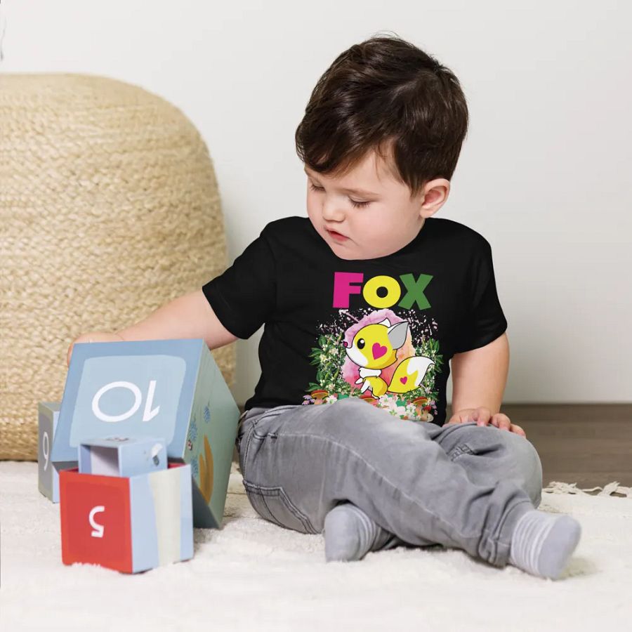 Fox Colorful Funny Cute Bella+Canvas Toddler T-Shirt – Fun Gift for Kids product image (10)