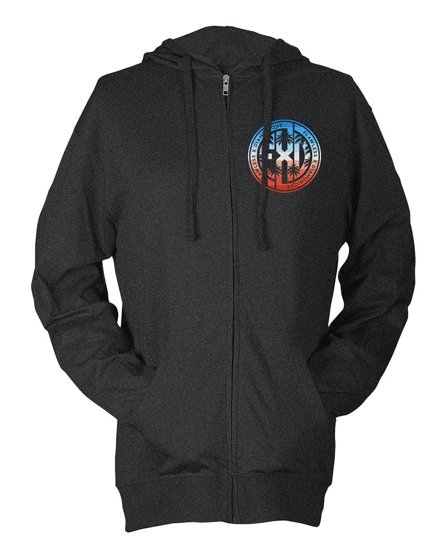 FXD Charcoal Lightweight Beach Hoodie w/Beach Logo product image (1)