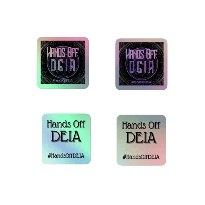 Hands Off DEIA, HOD, Holo Sticker Pack product image (2)