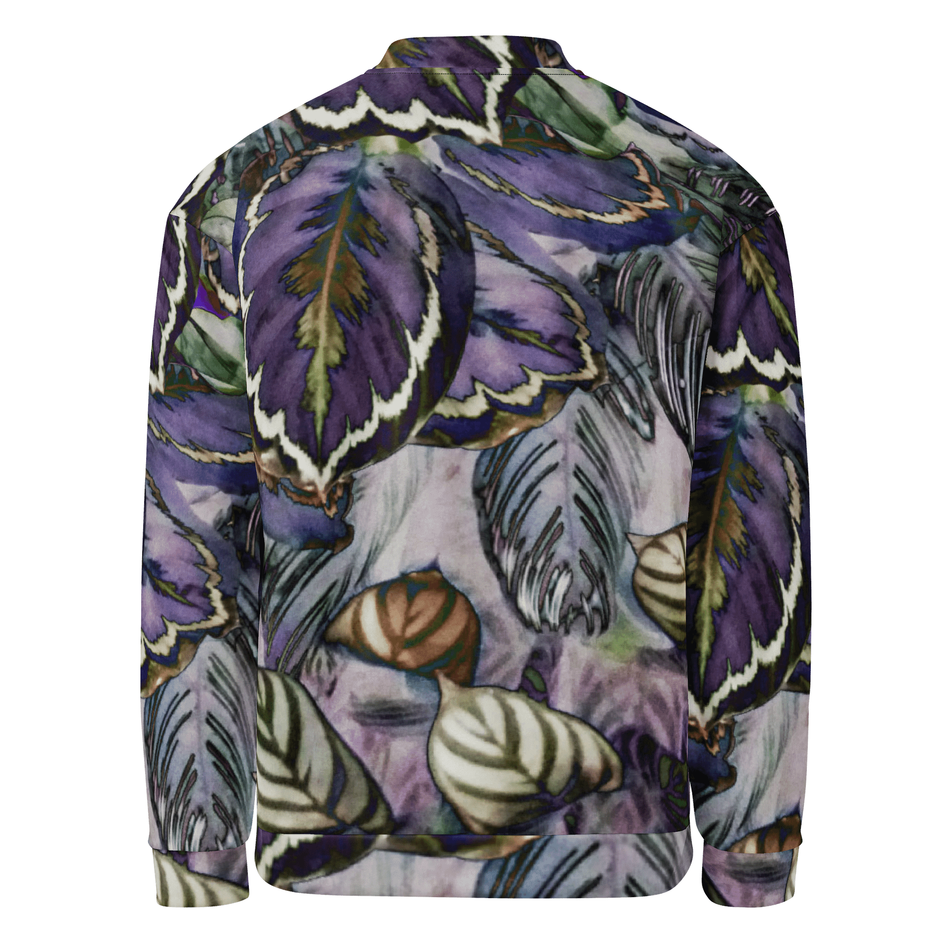 Purple Leaves Bomber Jacket product image (2)