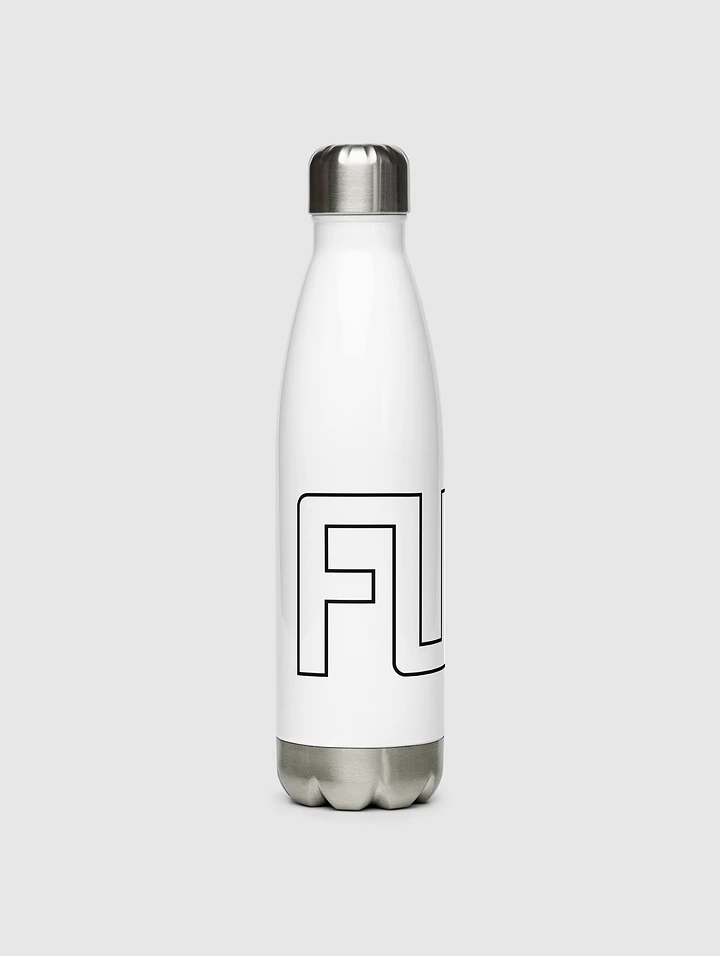 White FUTR Logo Stainless Steel Water Bottle product image (1)