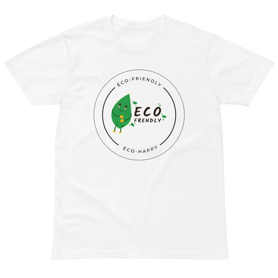 Eco-Happy Leaf Badge Unisex T-Shirt product image (6)