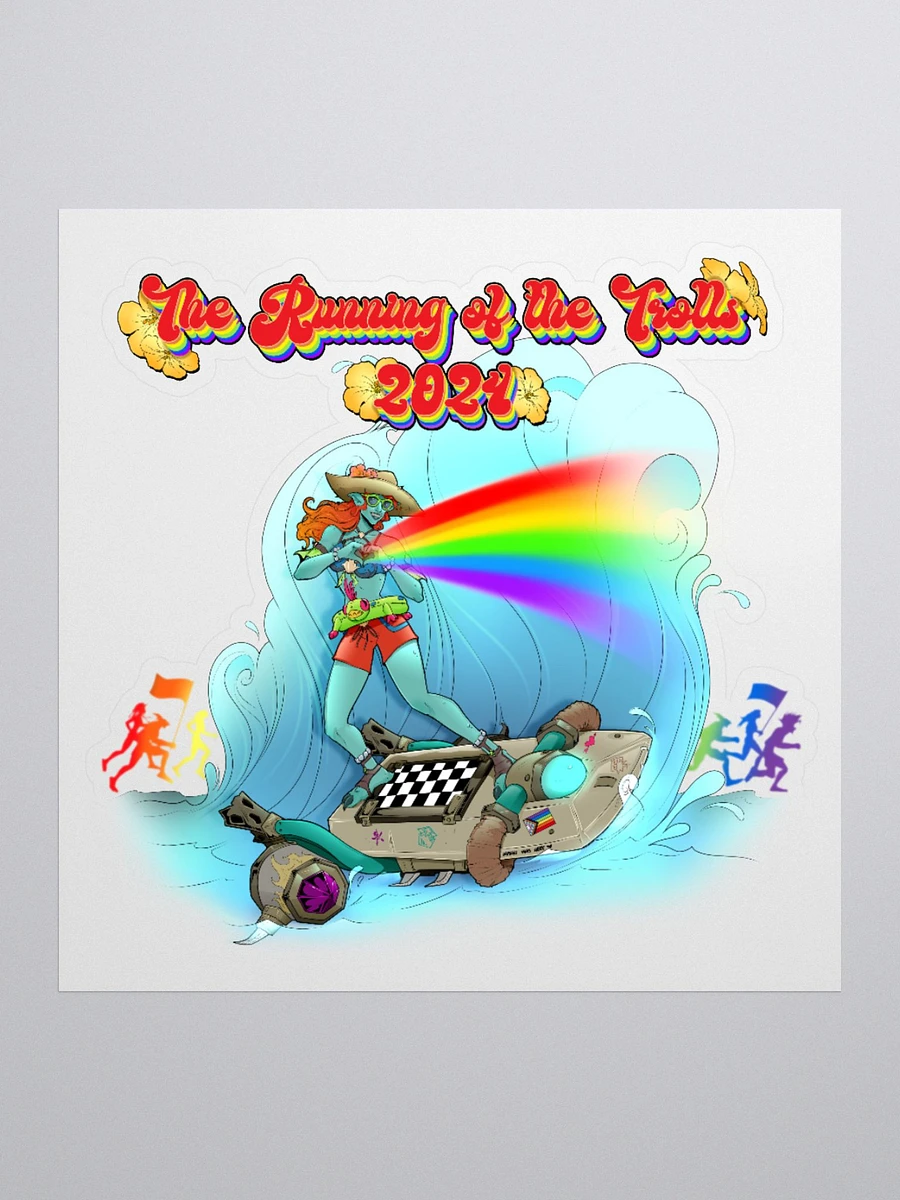 Running of the Trolls Rainbow Cut Sticker by Mischi product image (1)