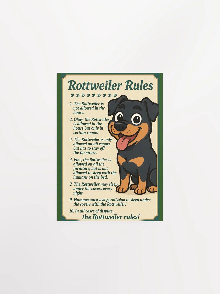 Rottweiler Rules Poster product image (2)