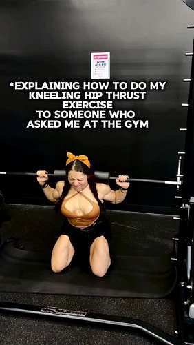 Carl ~ someone asked me at the gym how to do my Kneeling hip thrusts. Hope this helps everyone growing the glutes 🍑