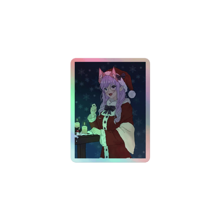 Peachmas Holo Sticker product image (1)