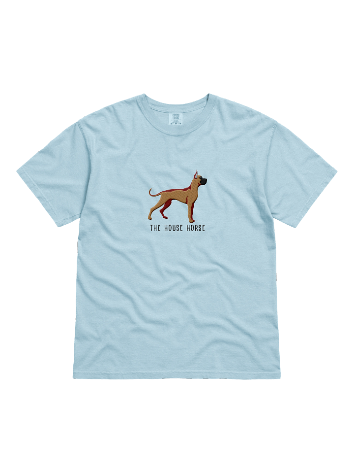 The House Horse T-Shirt(Embroidered) of a Great Dane(Tan, Black Mask & Cropped Ears) product image (51)