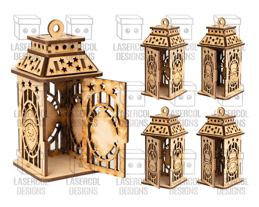 Christmas Lanterns Set With Box - Laser Cut Files product image (7)