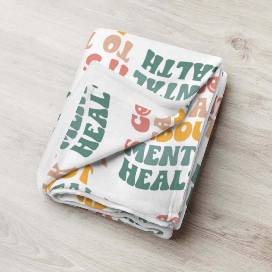 It's Cool To Talk About Mental Health Blanket product image (6)
