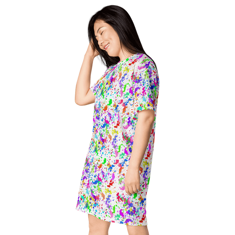 PRIDE Paint Splatter T-Shirt Dress product image (5)