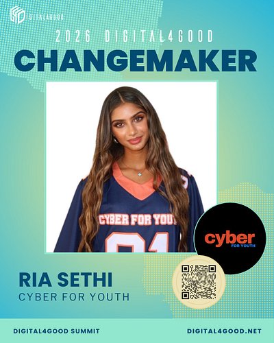 ✨ Meet the faces shaping tomorrow.

Say hello to Ria Sethi, founder of Cyber for Youth 💻—an organization teaching digital saf...