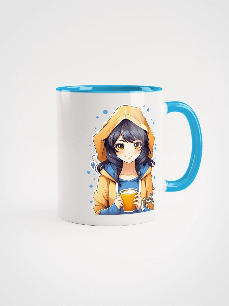 Cozy Kawaii Anime Girl - Ceramic Mug with Color Inside - v2 product image (1)