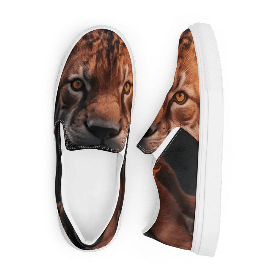 Flaming Wolf Lion Women's Slip-On Shoes product image (5)