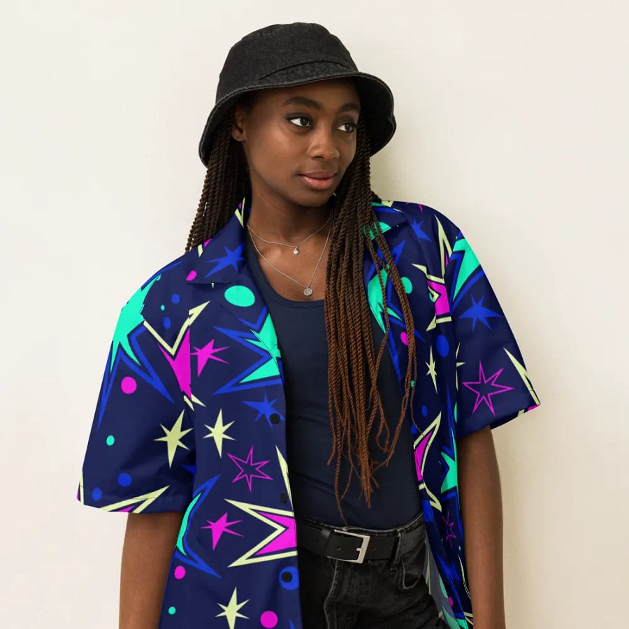 Stranger Stars Short Sleeve Hawaiian Button up product image (6)