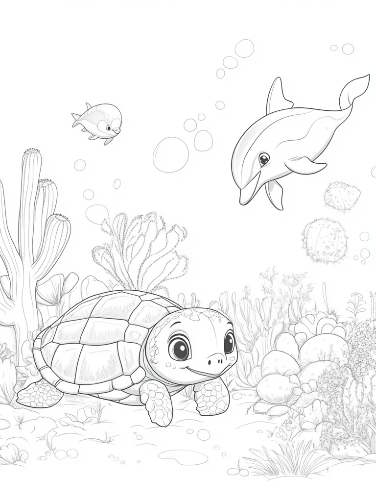 Shark and Ocean Friends Coloring Pages | Fun Underwater Adventure for Kids product image (4)