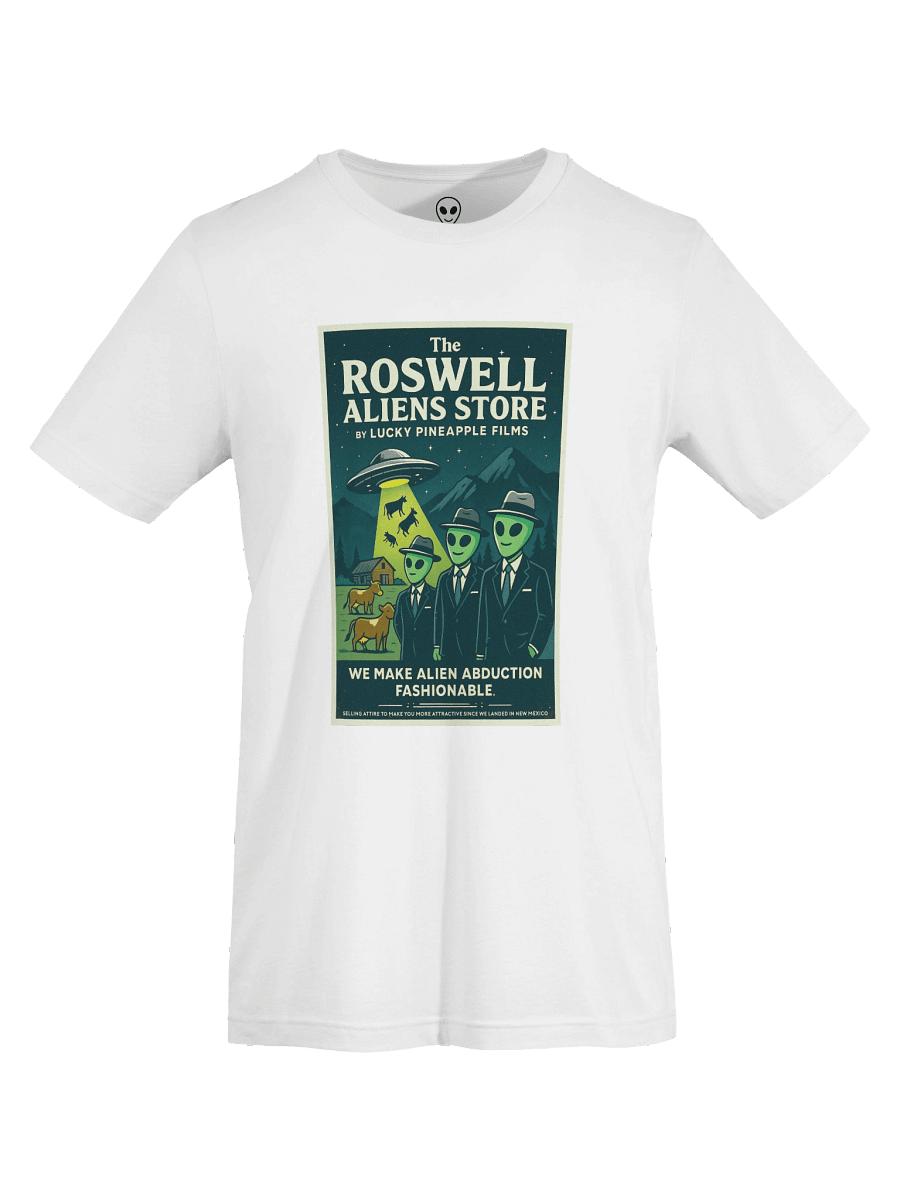 The Roswell Aliens Store by Lucky Pineapple Films Retro Poster Unisex T-Shirt product image (115)