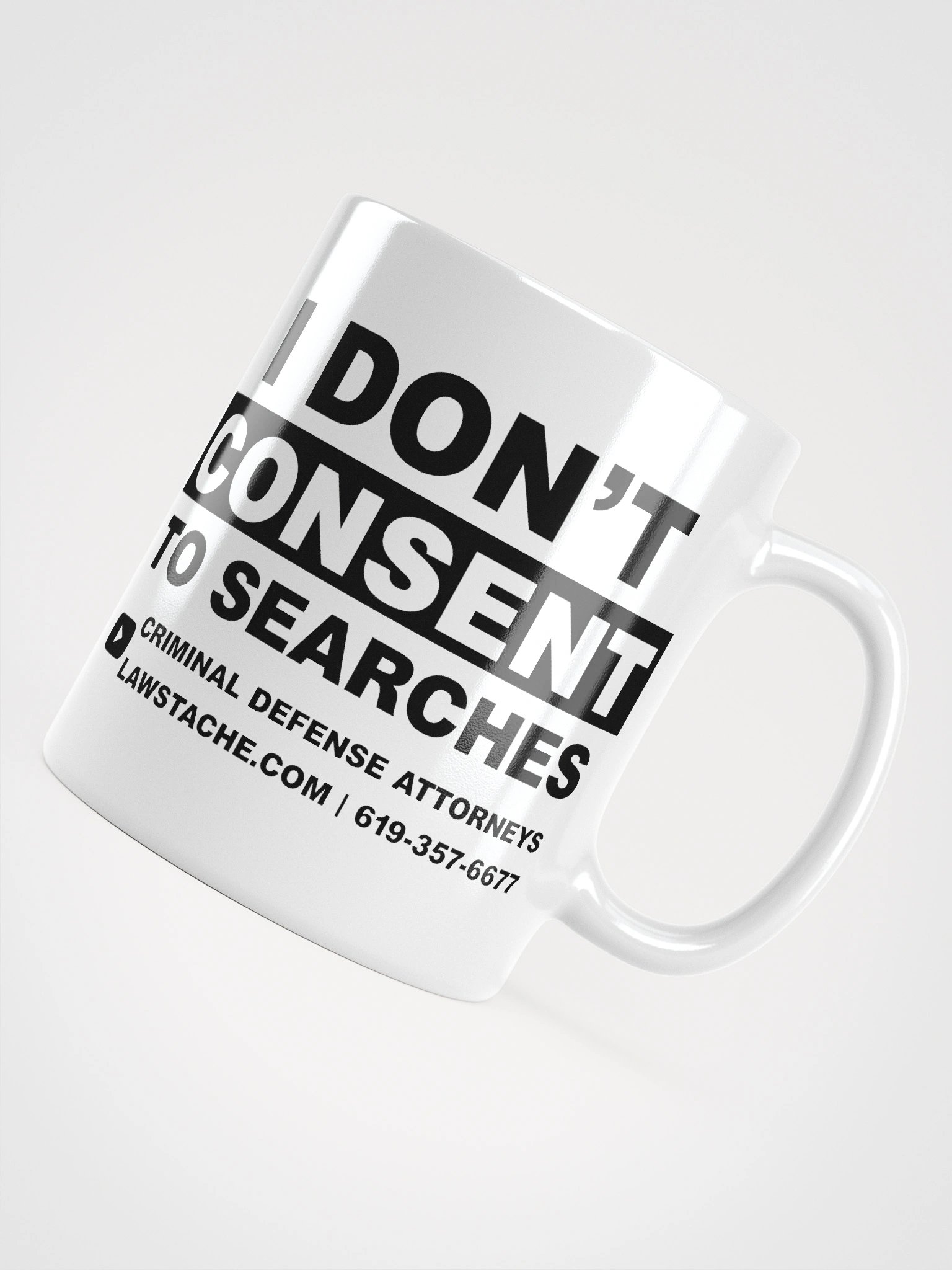 WHT MUG - Do Not Arrest This Person - Don't Consent to Search product image (4)