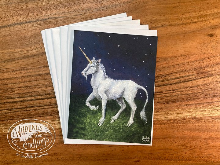 Unicorn - Set of 5 A2 Notecards with Envelopes product image (1)