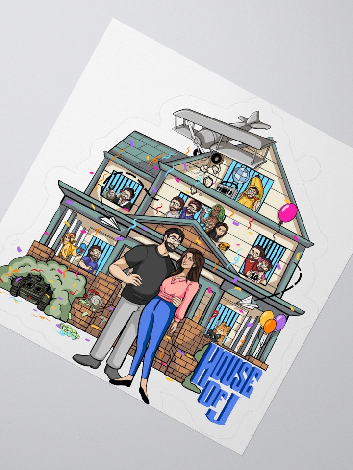 "Full House of J" Kiss Cut Sticker product image (2)