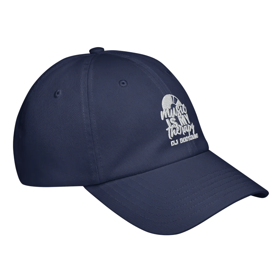 Stylish Under Armour® Dad Hat "Music Is My Therapy" Dad Cap in Navy Blue by DJ GodSOUND! product image (3)