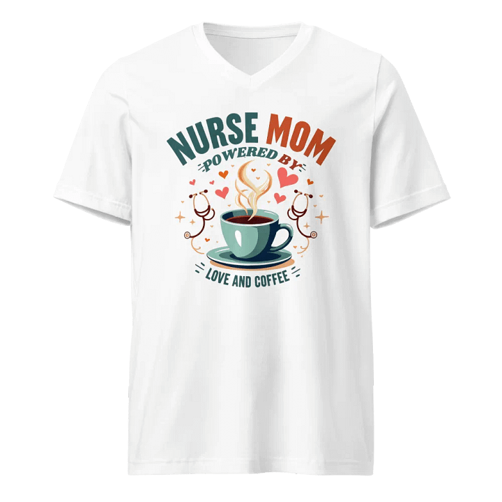 Love and Coffee Nurse Mom V-Neck Tee product image (5)