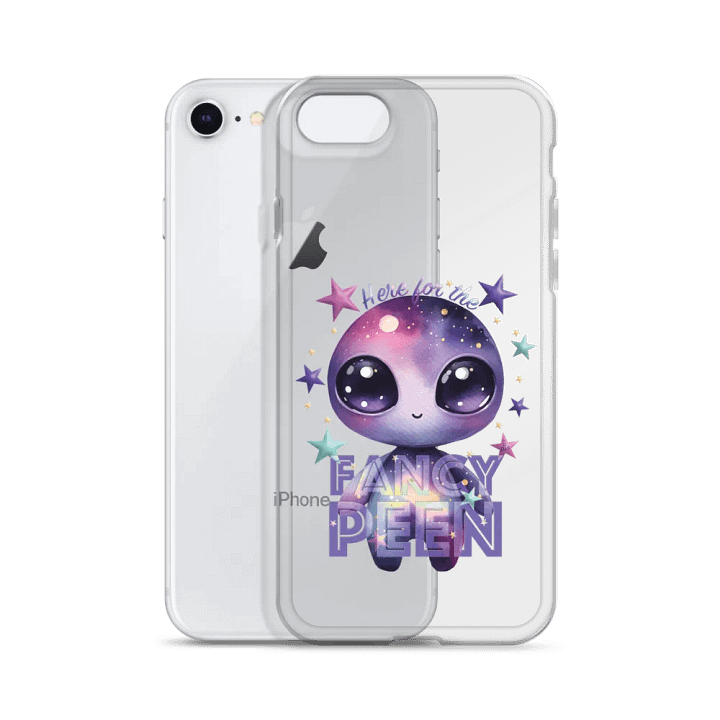 Fancy Alien iPhone Clear Case (Lilac Dude) product image (2)