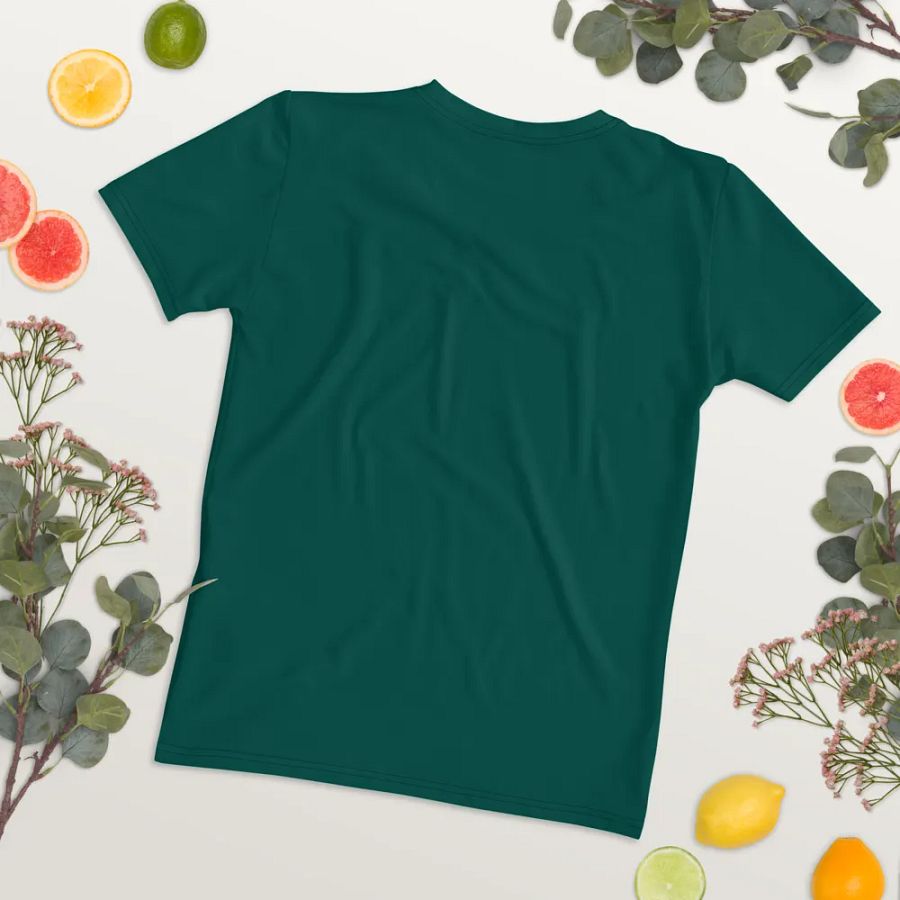 Plain Dark Green True Summer Women's Crewneck Polyester Heavyweight Premium T-Shirt by Treasure Pie product image (12)