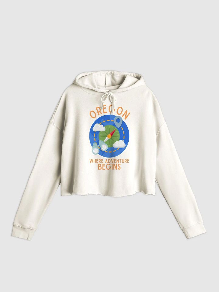Where Oregon Adventure Begins: Lightweight Crop Hoodie product image (1)
