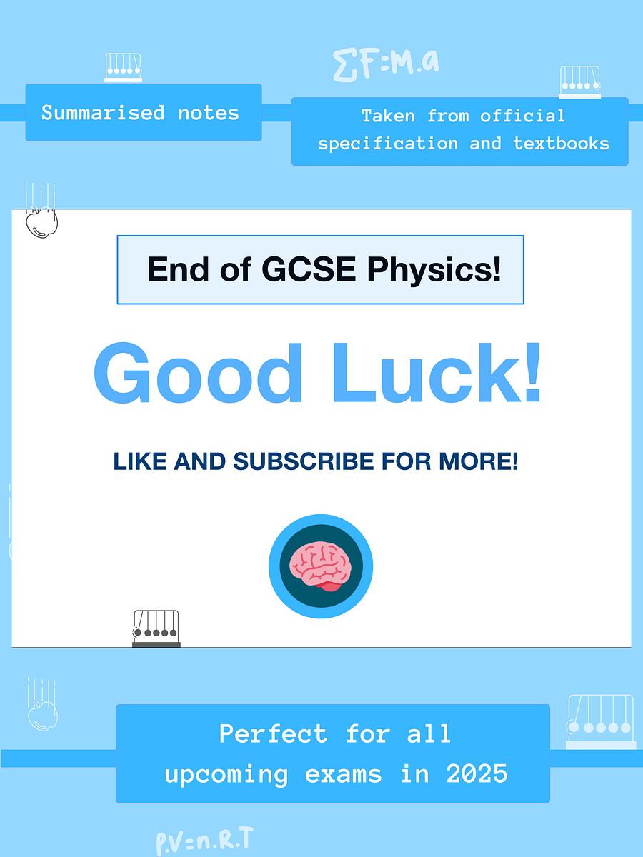 The WHOLE of AQA GCSE Physics Revision Notes (50+ Pages) | Revision Made Easy product image (5)