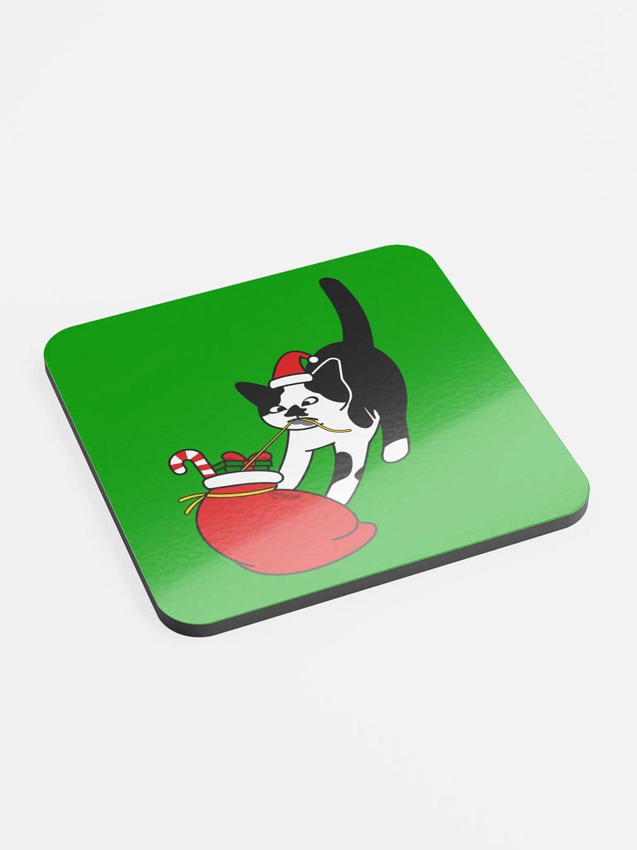 Santa Paws Christmas Cat Coaster product image (2)