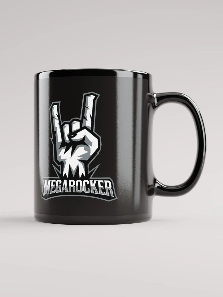 MegaRocker Horns Up Silver Logo Mug product image (1)