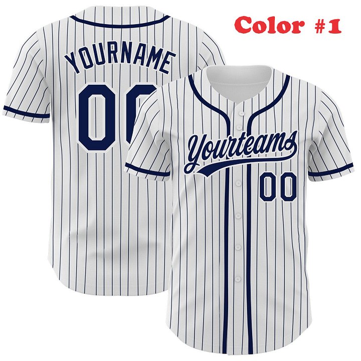 Authentic Baseball Jersey, Custom Baseball Jersey, Personalized Sport Jersey, Straight Lines product image (2)