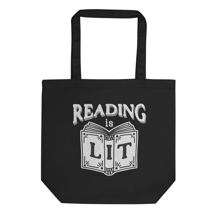 Reading Is Lit Canvas Tote product image (1)