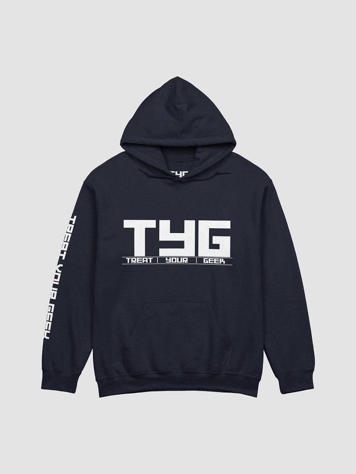 Treat Your Geek Logo + Sleeve Hoodie (White Logo) product image (1)