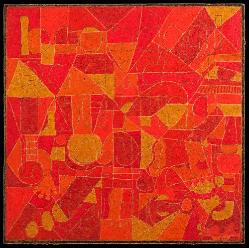 Boondoggled and Blabbering/Higgedly Piggledy on Canvas (32" x 32") with black border product image (1)