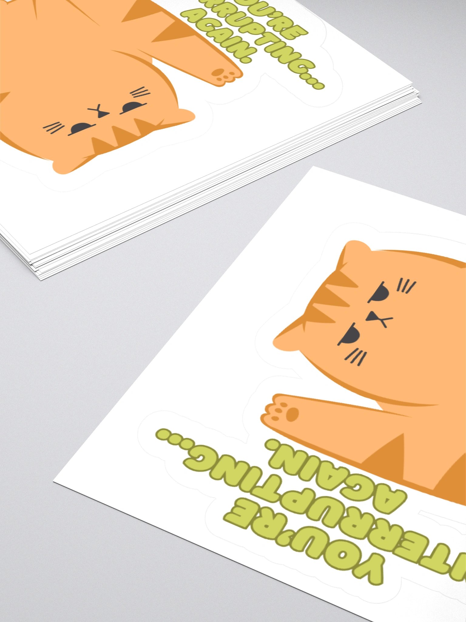 You’re Interrupting… Again. Orange Cat Sticker 🐾😹 product image (4)